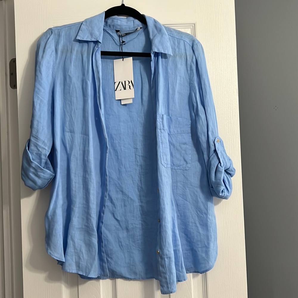 Zara linen shirt nwt